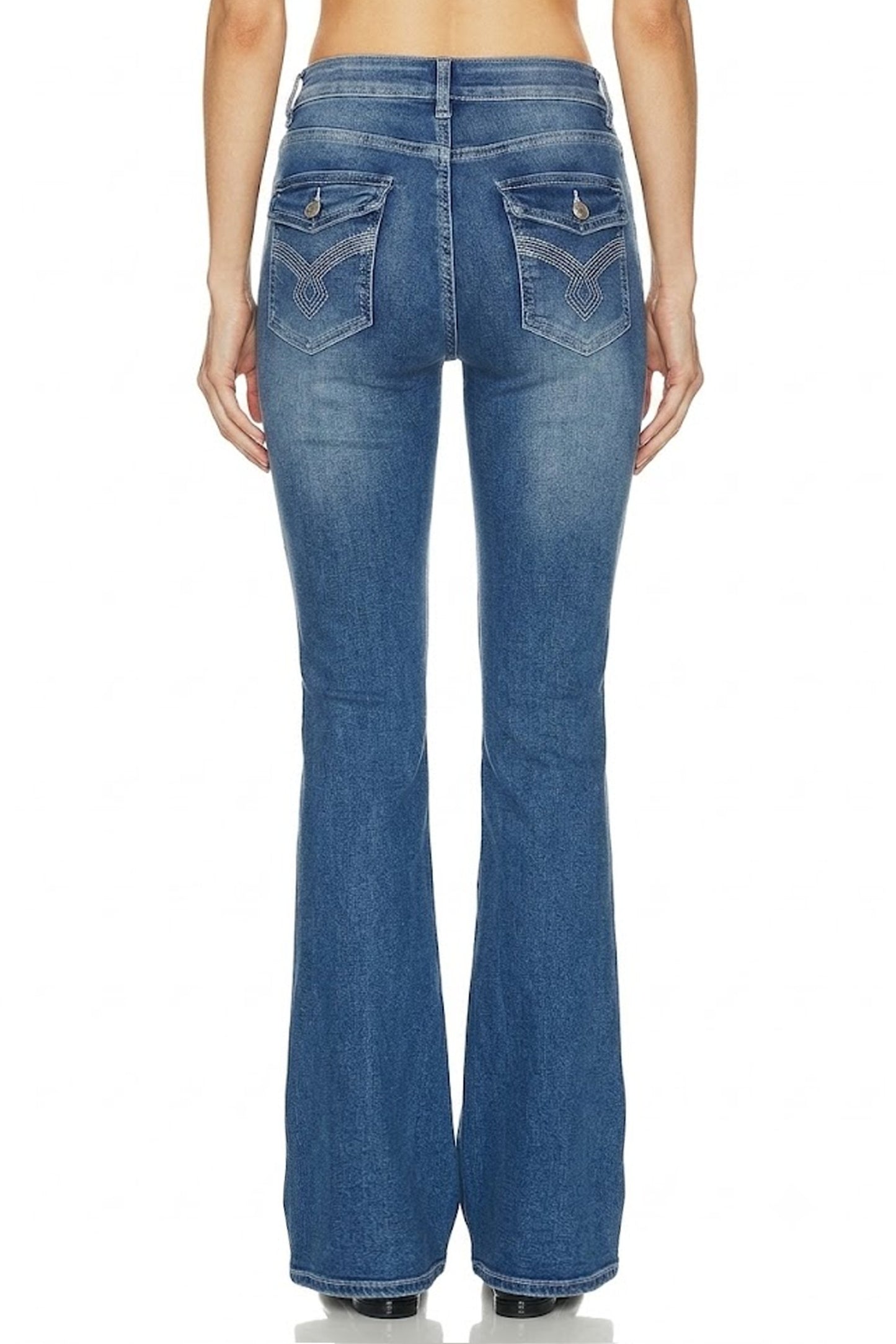 Sunzel Womens Embroidered Bootcut Jeans High Waisted Flare Denim Pants Pocket Smoothing Slim Retro Casual Jeans