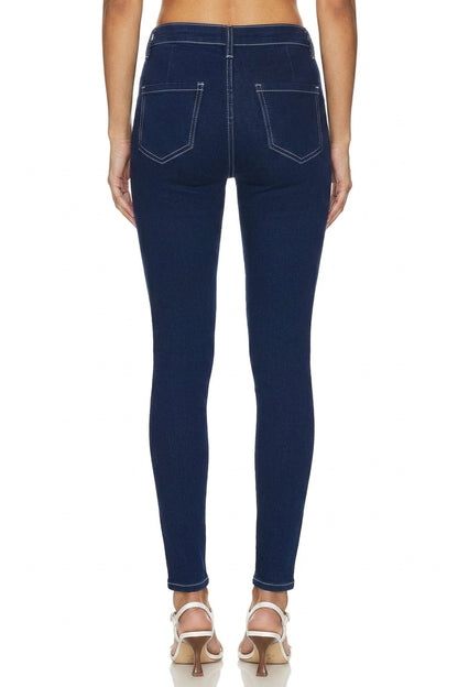 Sunzel Womens Skinny Jeans High Waisted Stretch Denim Pants, Dark Wash Slim Fit Ankle Jeans with Pockets Casual Fall Denim