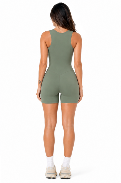 Sunzel Buttery Soft Shorts Sports Women's Square Neck Butt Lift Bodysuit