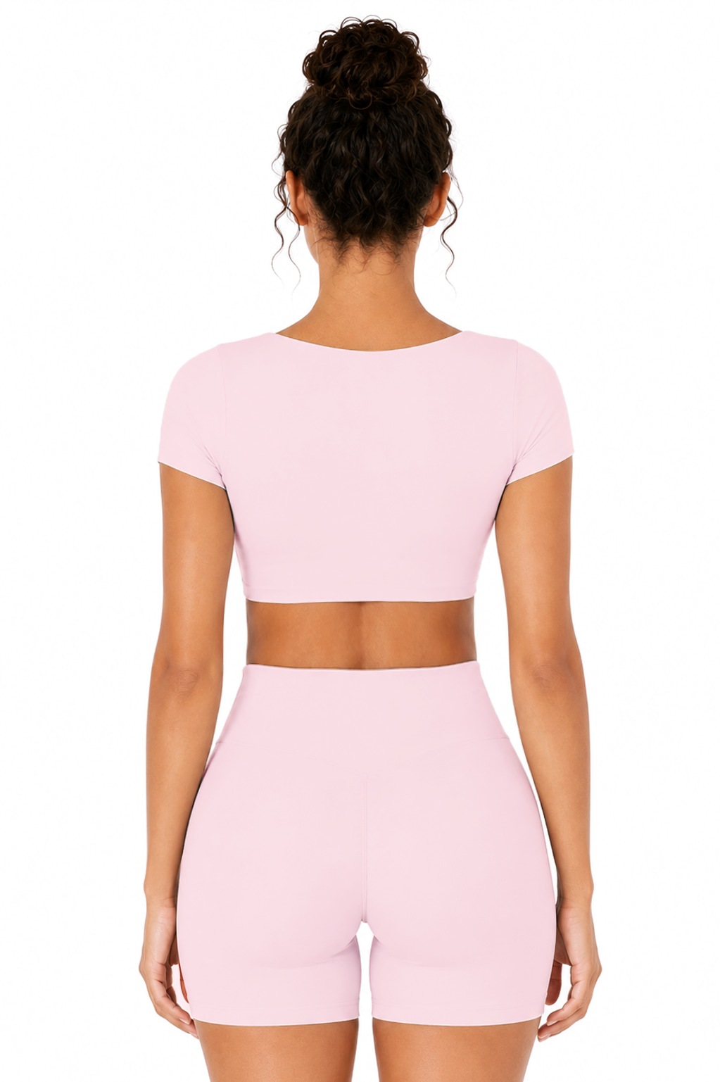 Sunzel Womens Short Sleeve Crop Top with Built in Bra Athletic Yoga T Shirt Casual Fitted Workout Gym Active Tee with Padding