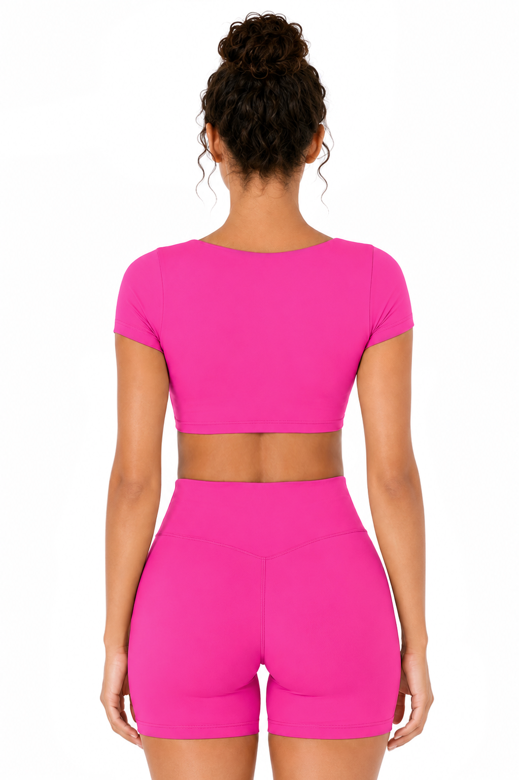 Sunzel Womens Short Sleeve Crop Top with Built in Bra Athletic Yoga T Shirt Casual Fitted Workout Gym Active Tee with Padding