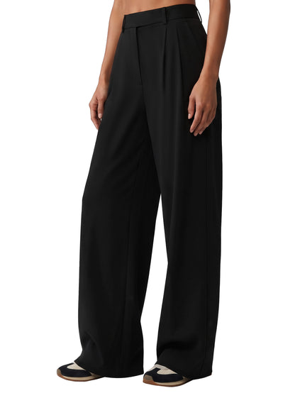 Sunzel Pleated Wide Leg Dress Pants for Women High Waisted Workout Trousers