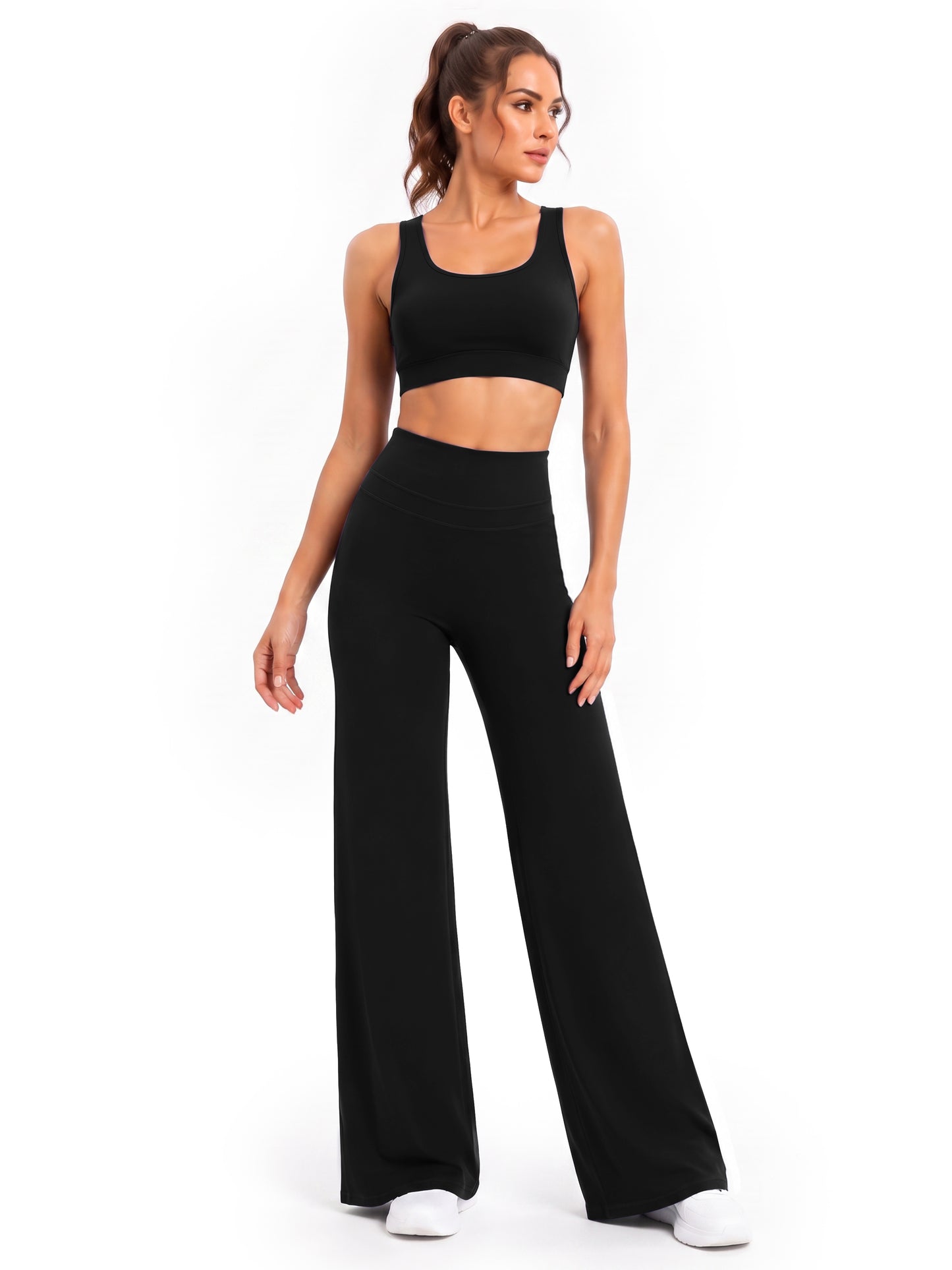 Sunzel Women's Wide Leg Yoga Pants Straight Leg High Waist Workout Leggings | No Front Seam, Hidden Butt Scrunch, Butt-Lifting Fit, Buttery-Soft Feel, Tummy Control, Multiple Inseams For Various Heights