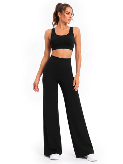 Sunzel Women's Wide Leg Yoga Pants Straight Leg High Waist Workout Leggings | No Front Seam, Hidden Butt Scrunch, Butt-Lifting Fit, Buttery-Soft Feel, Tummy Control, Multiple Inseams For Various Heights