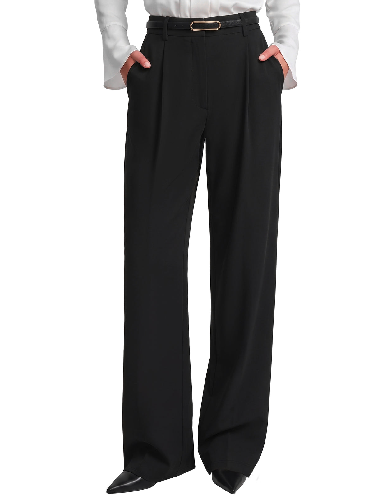 Sunzel Women's Wide Leg Dress Pants with Pockets Business Casual Trousers
