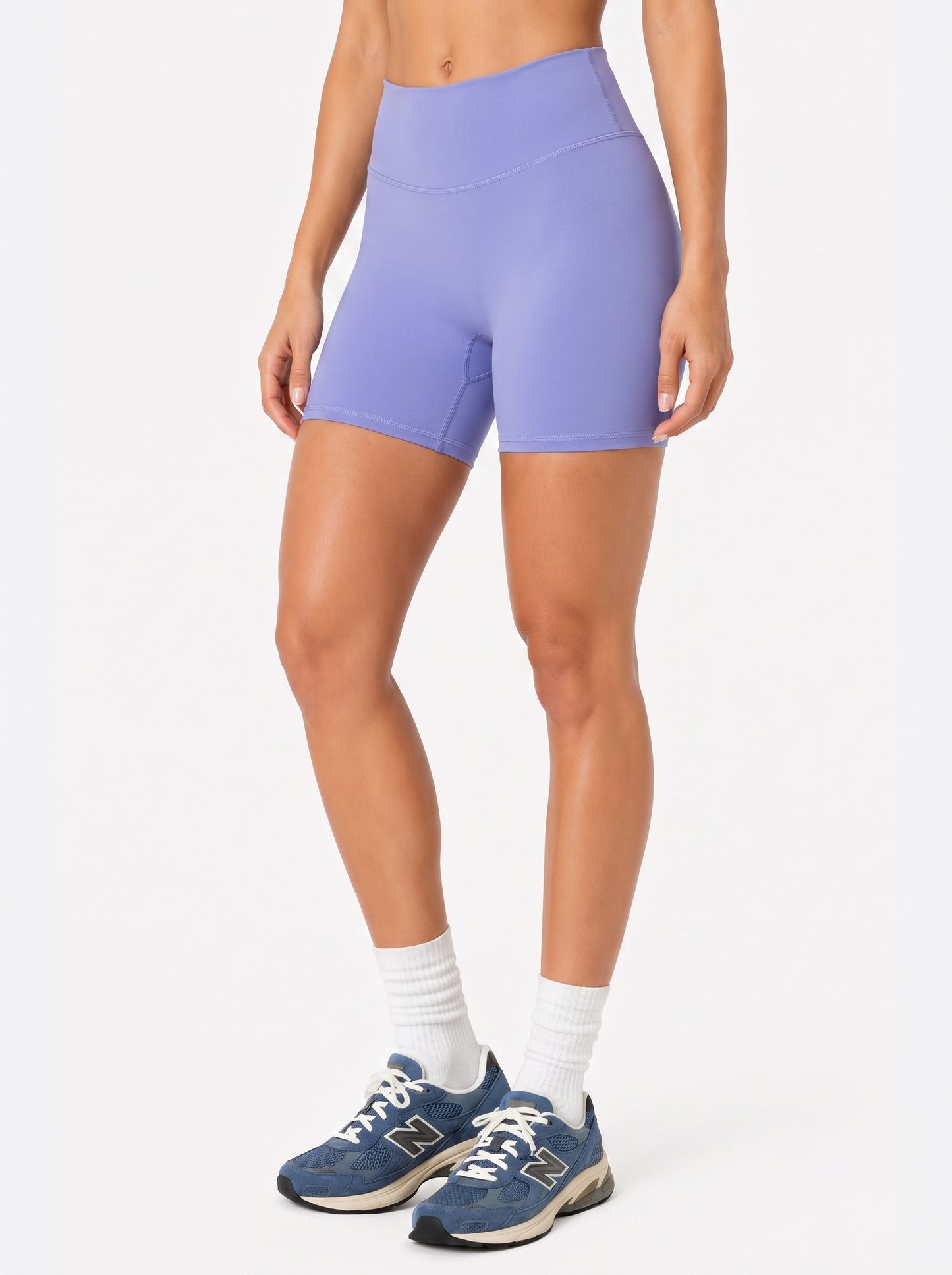 Sunzel No Front Seam High Waist Biker Shorts for Women, Squat Proof Yoga Workout Gym Bike Shorts