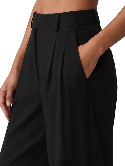 Sunzel Pleated Wide Leg Dress Pants for Women High Waisted Workout Trousers