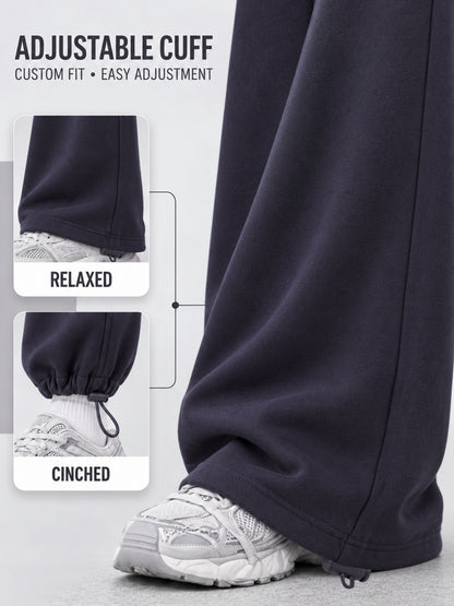 Sunzel Women's Two Piece Sweat Set Cropped Zip-Up Hoodie and Wide-Leg Pants
