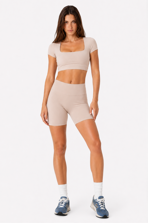 Sunzel No Front Seam High Waist Biker Shorts for Women, Squat Proof Yoga Workout Gym Bike Shorts