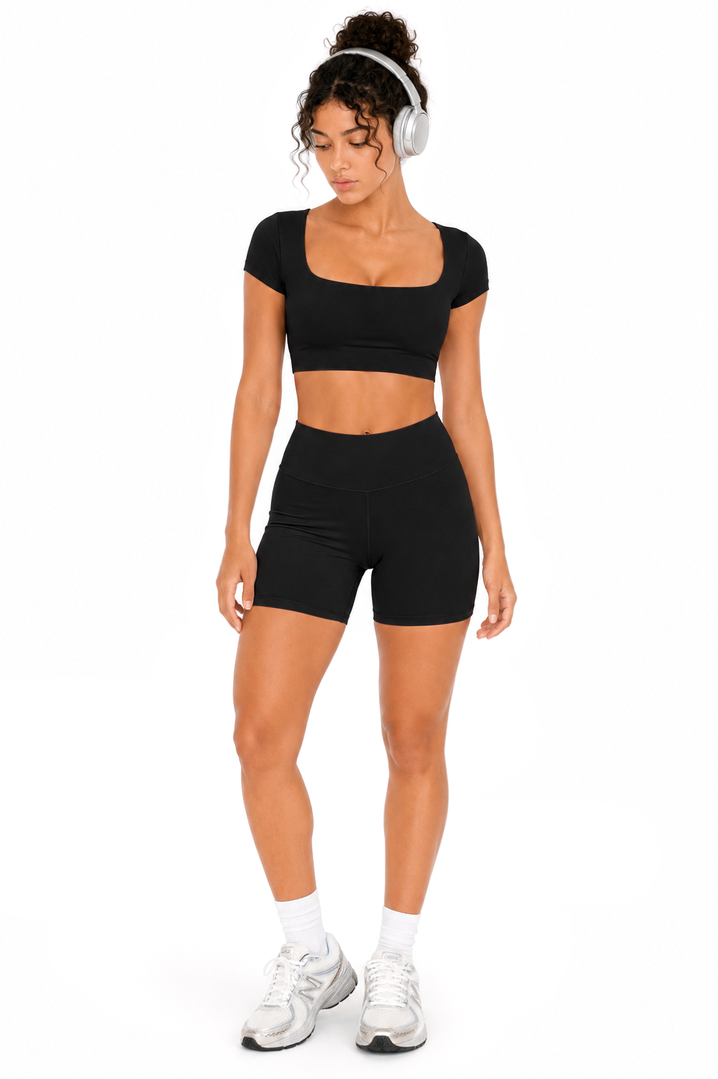 Sunzel Womens Short Sleeve Crop Top with Built in Bra Athletic Yoga T Shirt Casual Fitted Workout Gym Active Tee with Padding
