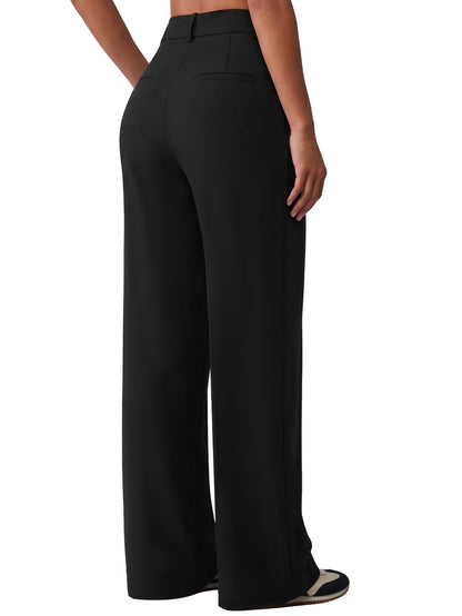 Sunzel Pleated Wide Leg Dress Pants for Women High Waisted Workout Trousers
