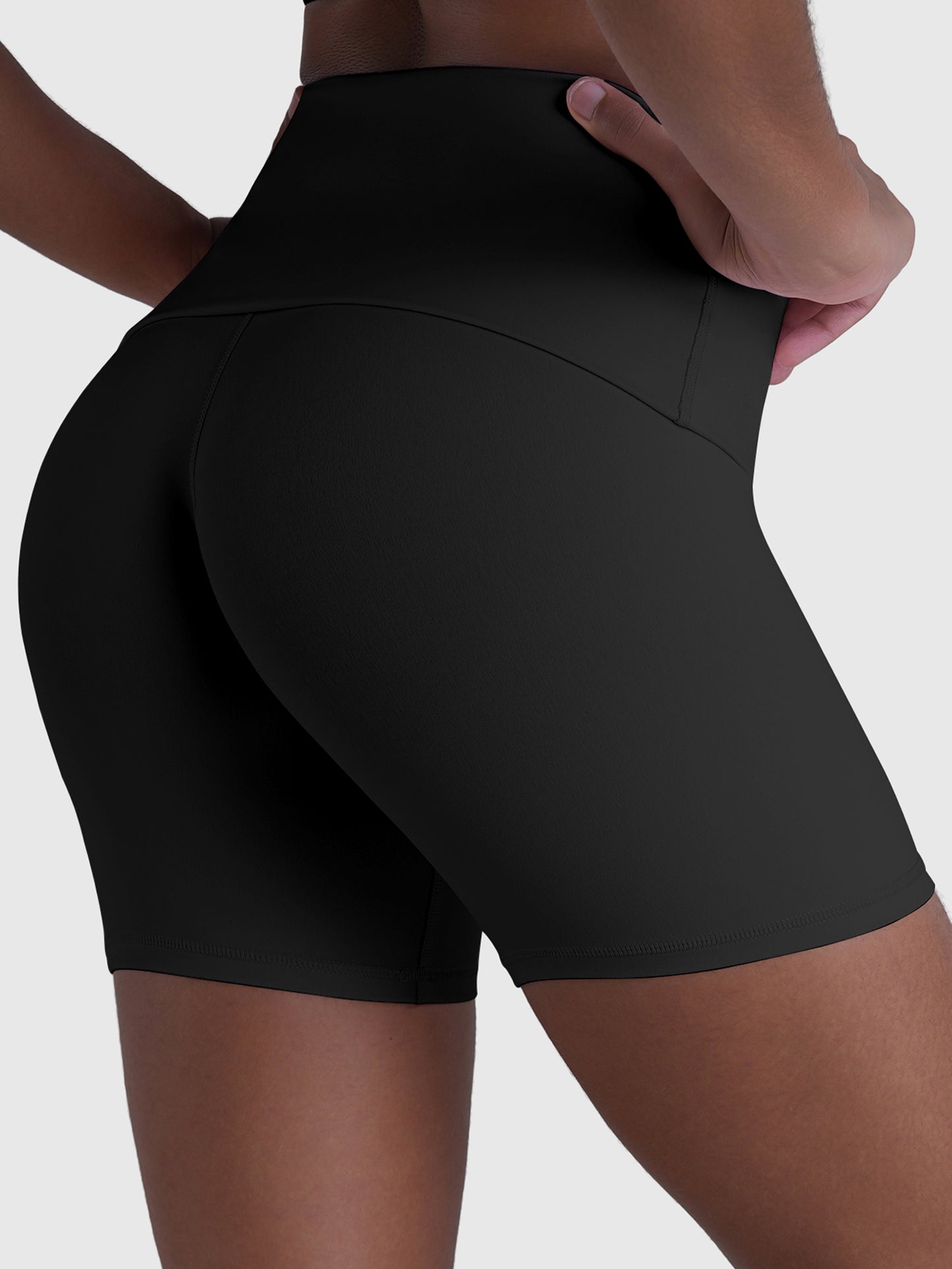 Sunzel Fold Over Biker Shorts Women High Waisted No Front Seam Tummy Control Compression Workout Athletic Gym Yoga Shorts