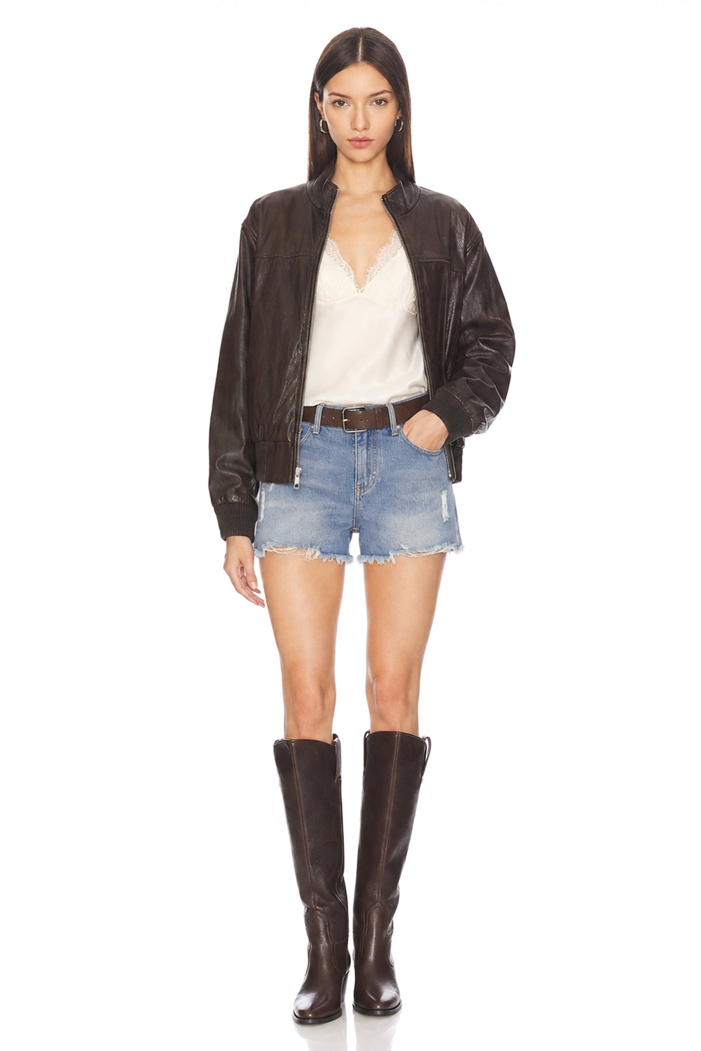 Sunzel Women's High Waisted Denim Shorts Ripped Jean Shorts, Distressed Cut Off Shorts with Frayed Raw Hem and Pockets, Summer Casual Shorts