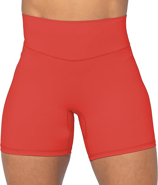 Reflex High Waisted Bike Shorts - Red - Ryderwear