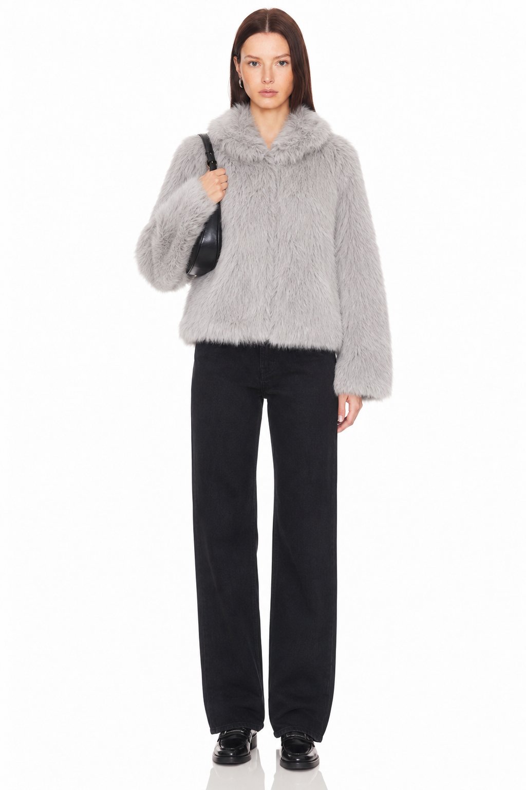 Sunzel Women's High Waisted Wide Leg Jeans Black Denim Pants, Relaxed Straight Leg Jeans with Pockets, Casual Vintage Loose Fit Jeans