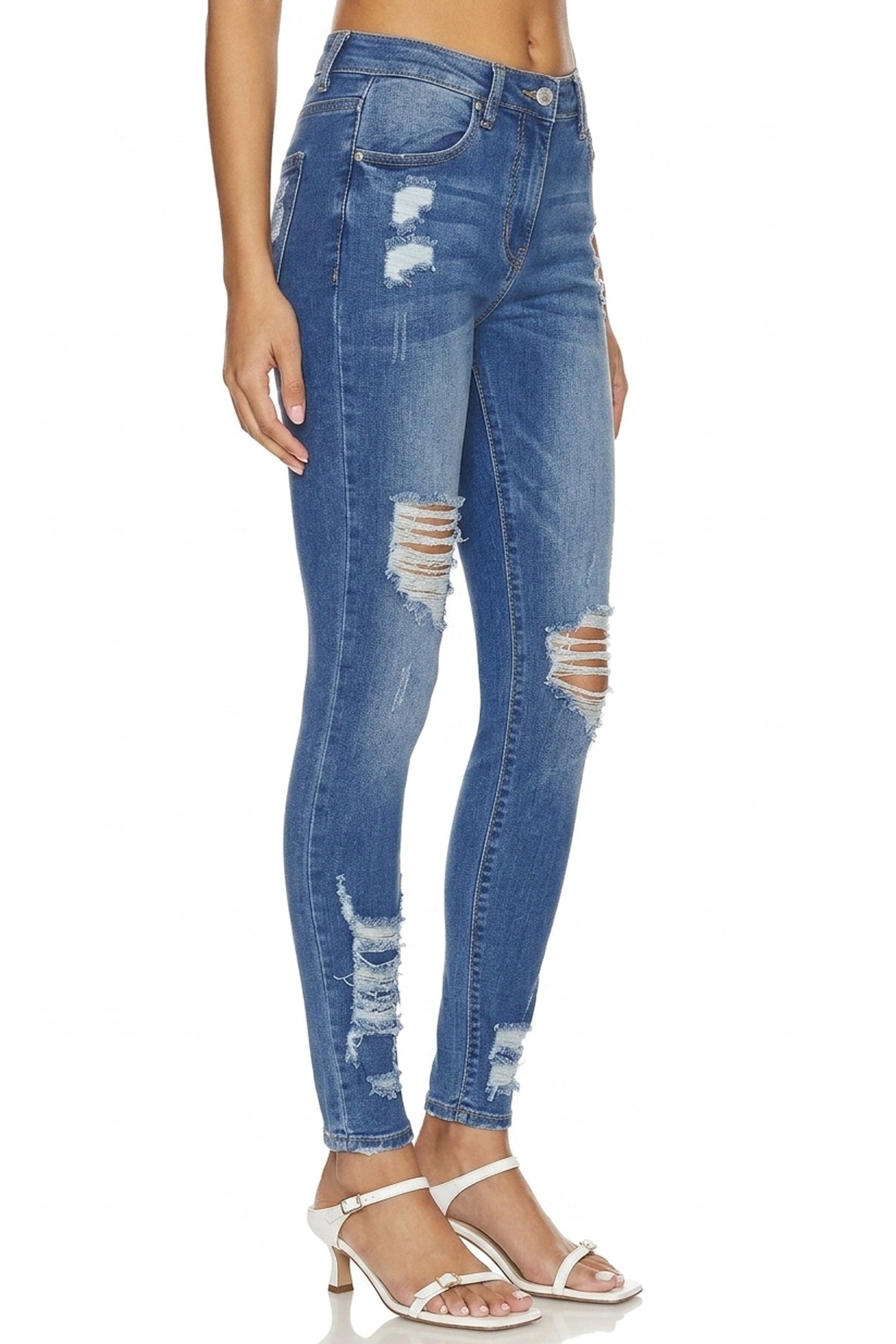 Sunzel Womens Ripped Skinny Jeans High Waisted Stretch Denim Pants, Distressed Ankle Jeans Slim Fit Casual Going Out Denim