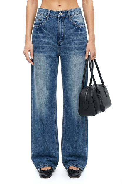 Sunzel Womens Wide Leg Jeans High Waisted Denim Pants, Loose Straight Vintage Jeans with Pockets Casual Streetwear