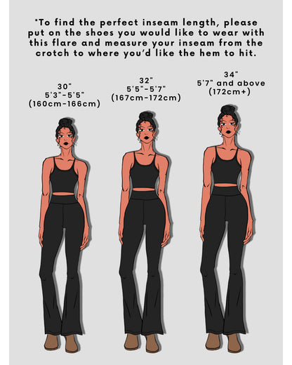 High Waist Mini Flared Leggings for Women