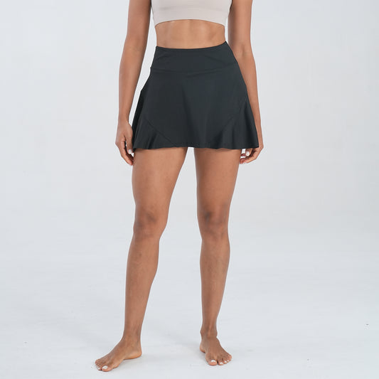 Summer high rise tennis black athletic skorts for women skirts with shorts