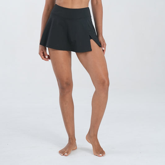 Women's Slit tennis Skirt with Shorts,High Elasticity Bodycon active skorts Breathable Comfort Fit for workout