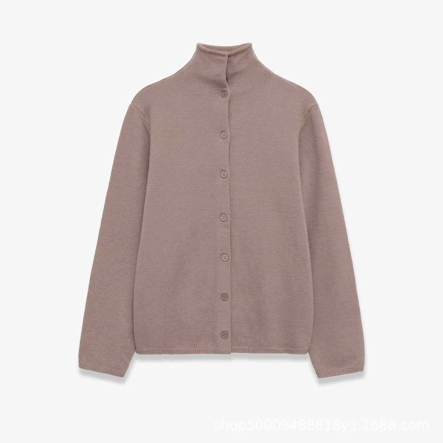 Sunzel Womens Sweater Coat Mock Neck Button Down Knit Cardigan Long Sleeve Loose Fit Fall Winter Casual Jacket