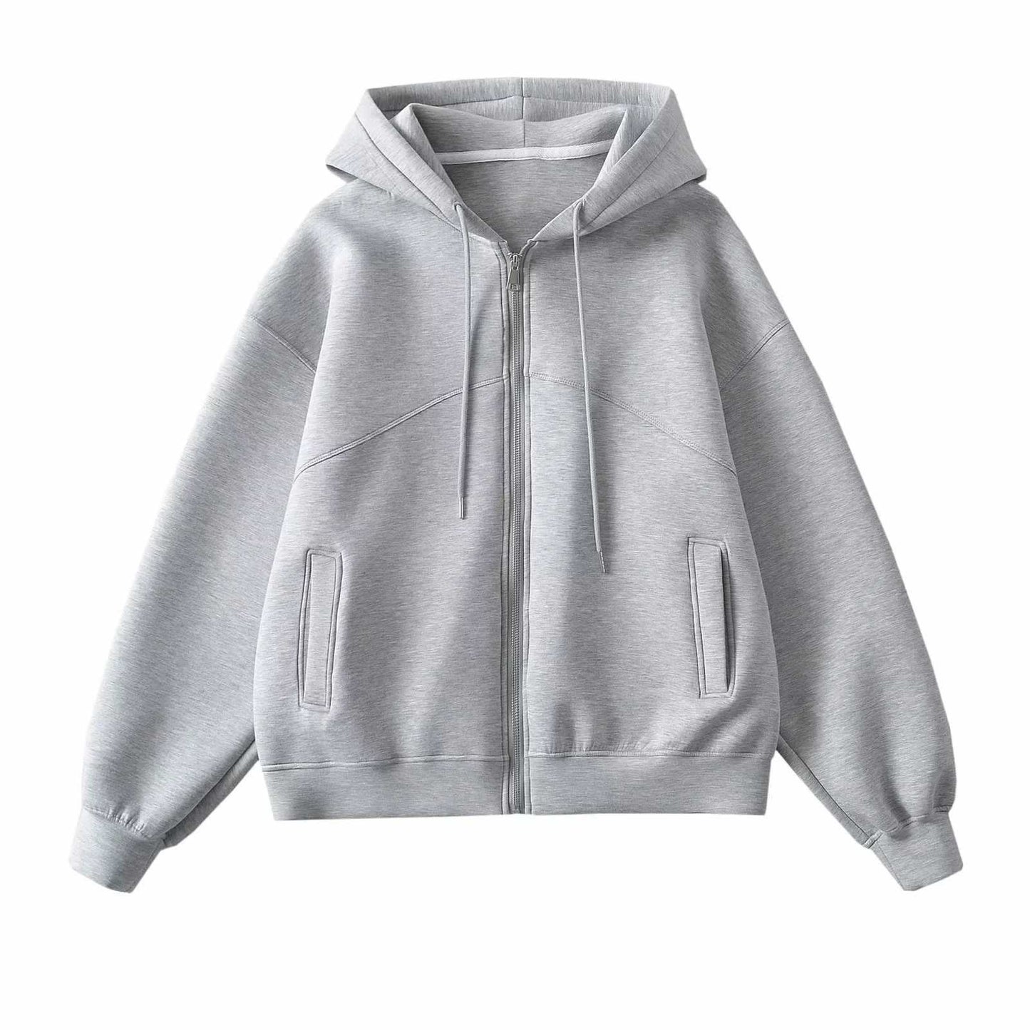 Sunzel Women's Oversized Zip Up Hoodie Sweatshirt, Drawstring Fleece-Feel Full Zip Hooded Winter Outerwear with Pockets