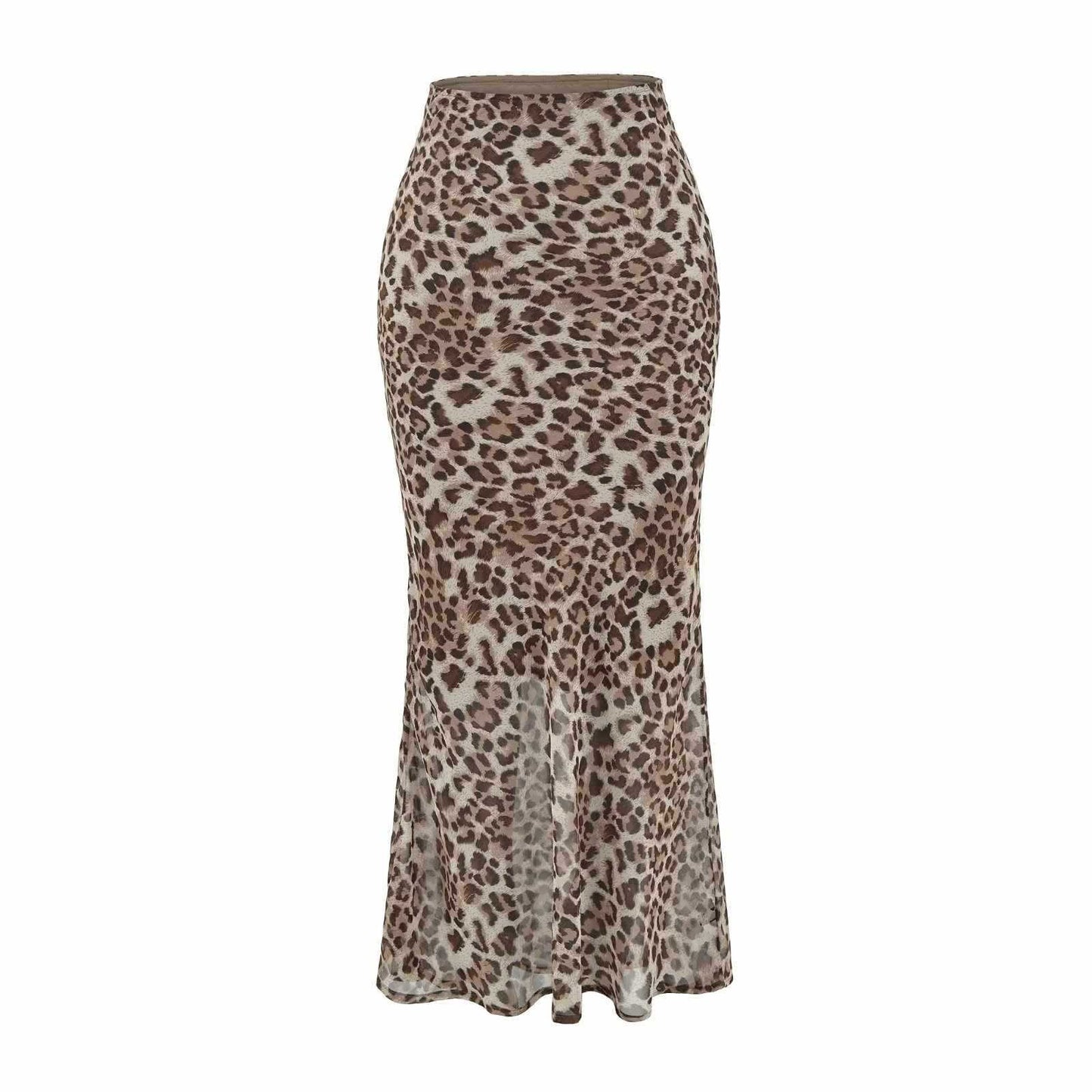 Sunzel Womens Leopard Maxi Skirt High Waisted Mermaid Skirt Bodycon Long Skirt Smoothing Fall Winter Going Out Party Skirt