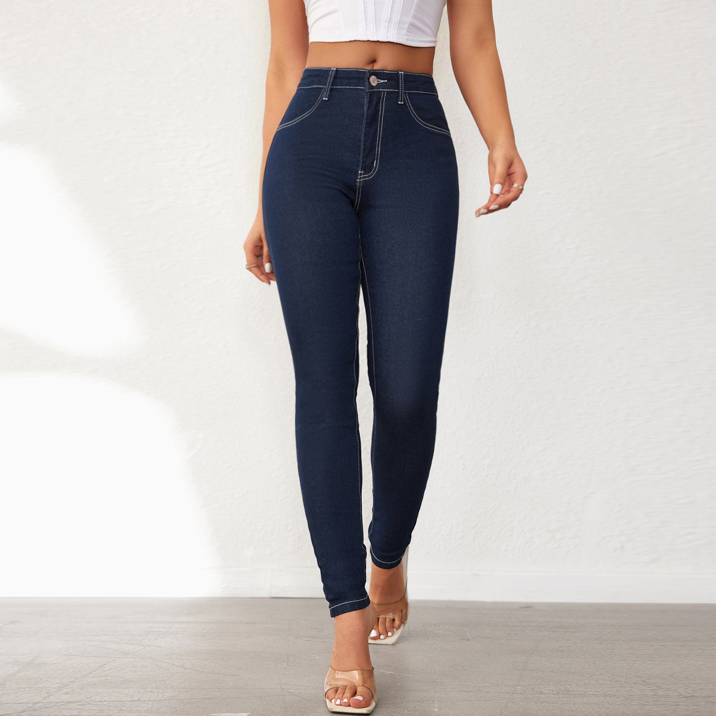 Sunzel Womens Skinny Jeans High Waisted Stretch Denim Pants Butt Lifting Pocket Smoothing Slim Casual Fall Winter Jeans