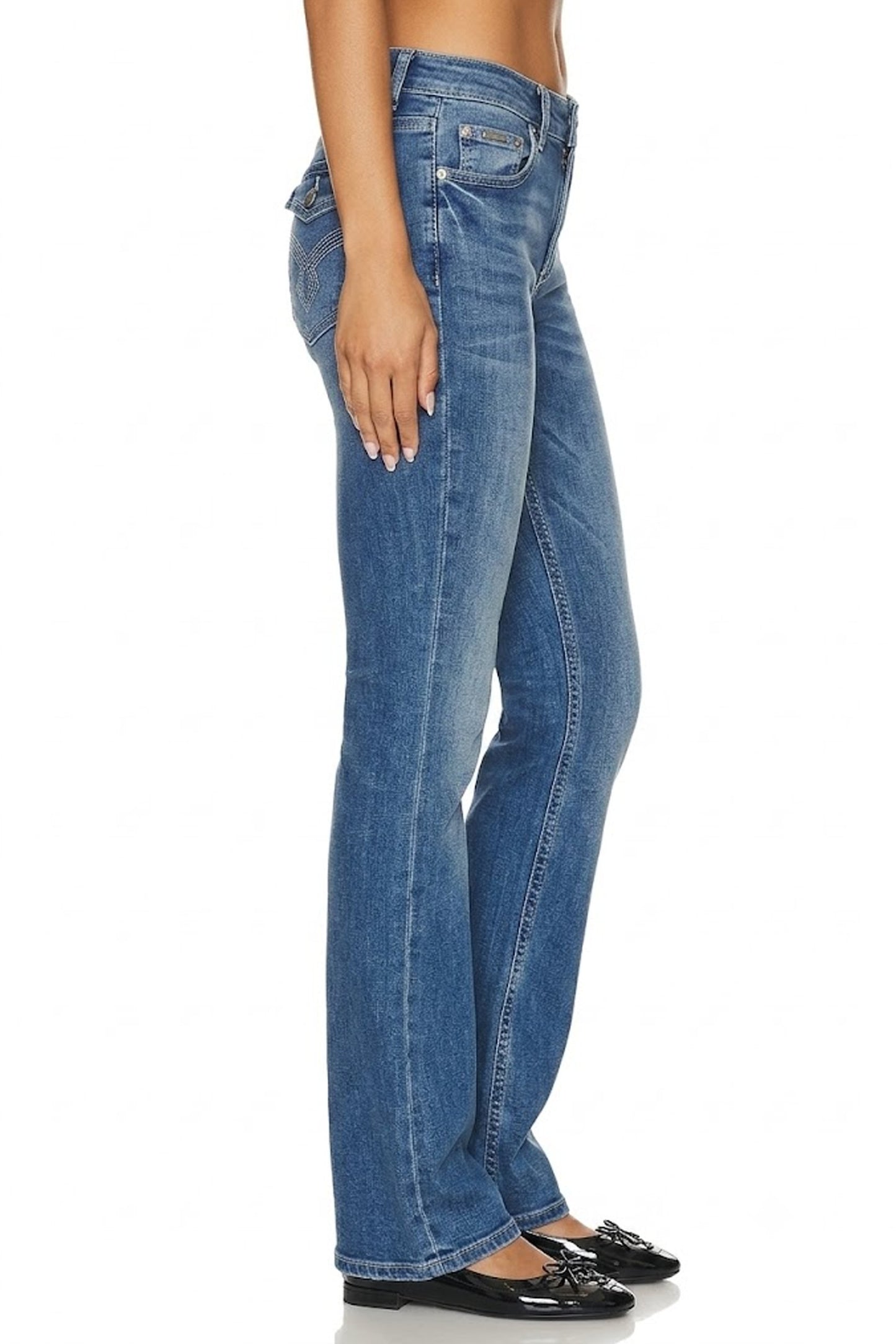 Sunzel Womens Embroidered Bootcut Jeans High Waisted Flare Denim Pants Pocket Smoothing Slim Retro Casual Jeans