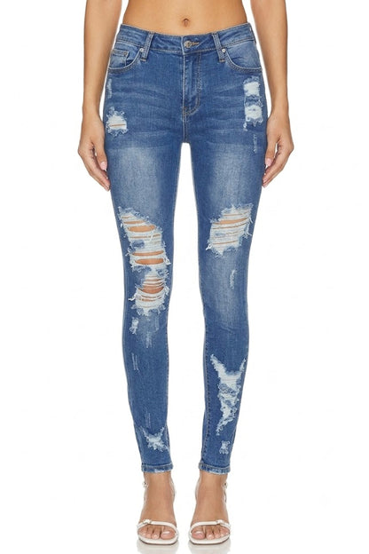 Sunzel Womens Ripped Skinny Jeans High Waisted Stretch Denim Pants, Distressed Ankle Jeans Slim Fit Casual Going Out Denim