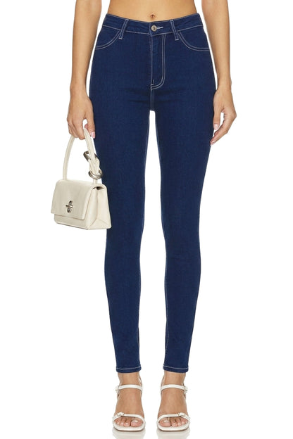 Sunzel Womens Skinny Jeans High Waisted Stretch Denim Pants, Dark Wash Slim Fit Ankle Jeans with Pockets Casual Fall Denim