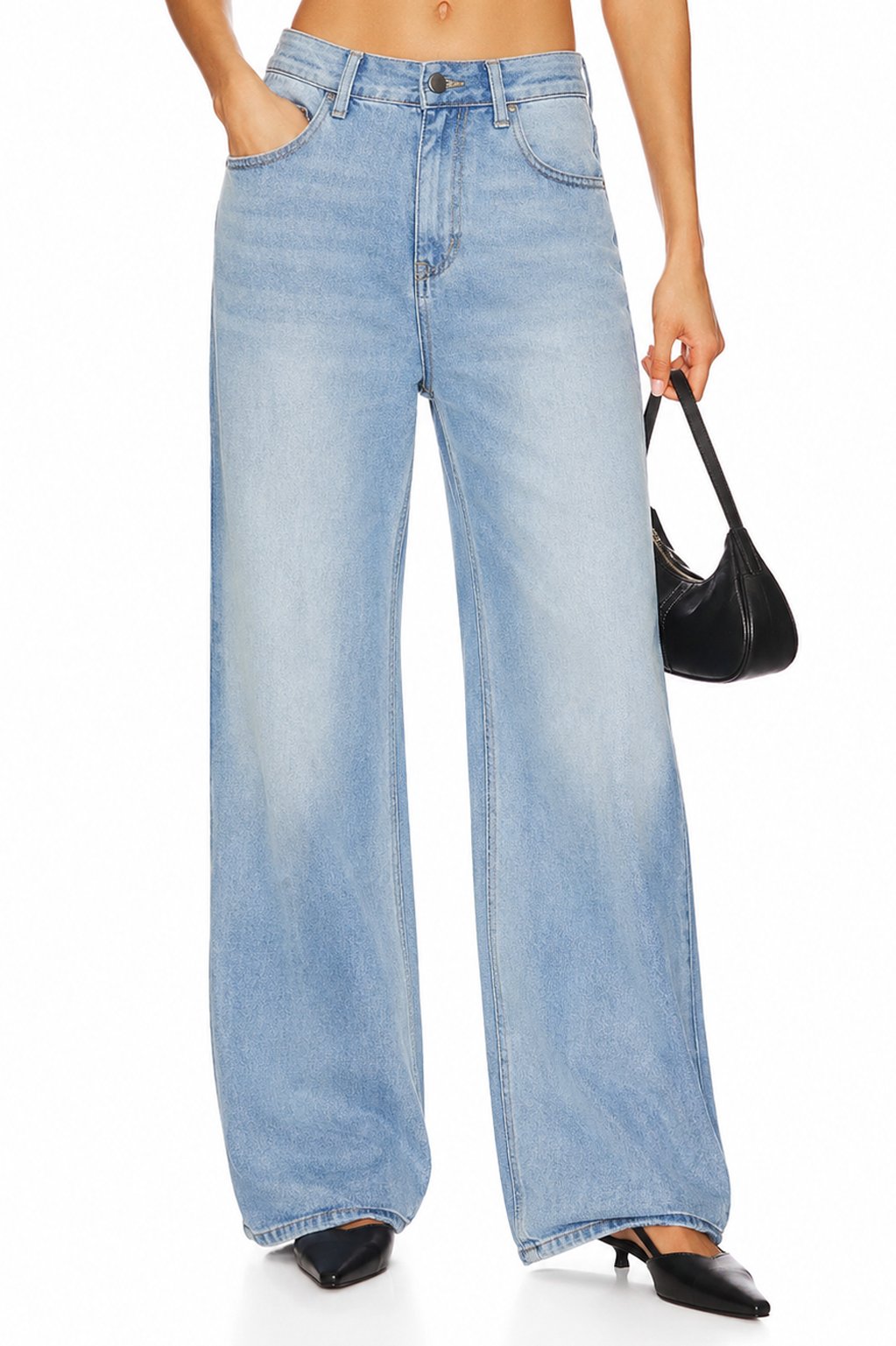 Sunzel Womens Baggy Wide Leg Jeans Low Rise Loose Fit Denim Pants, Light Wash Full Length Y2K Streetwear Jeans with Pockets