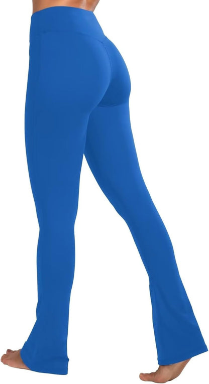 Sunzel High Waist Mini Flared Leggings for Women, Tummy Control Casual Flare Yoga Pants for Yoga Workout Gym