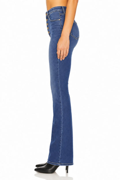 Sunzel Women's High Waisted Flare Jeans Button Fly Denim Pants, Butt Lifting Bootcut Jeans with Pockets, Slim Fit Full Length Jeans