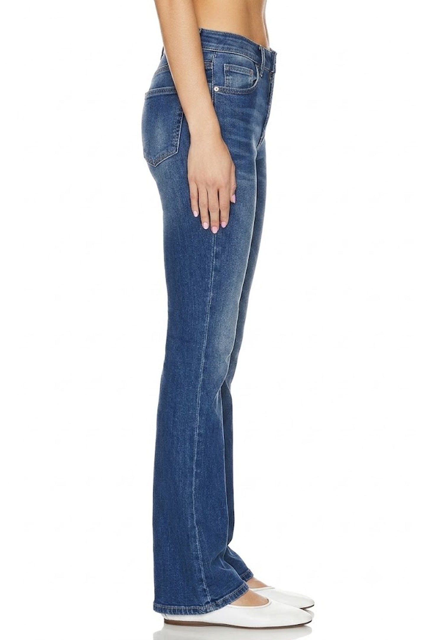 Sunzel Womens High Waisted Bootcut Jeans Flare Leg Stretch Denim Pants Medium Wash with Pockets
