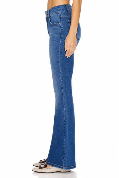 Sunzel Womens Vintage Flare Jeans High Waisted Denim Pants, Button Fly Stretch Bell Bottom Jeans with Pockets