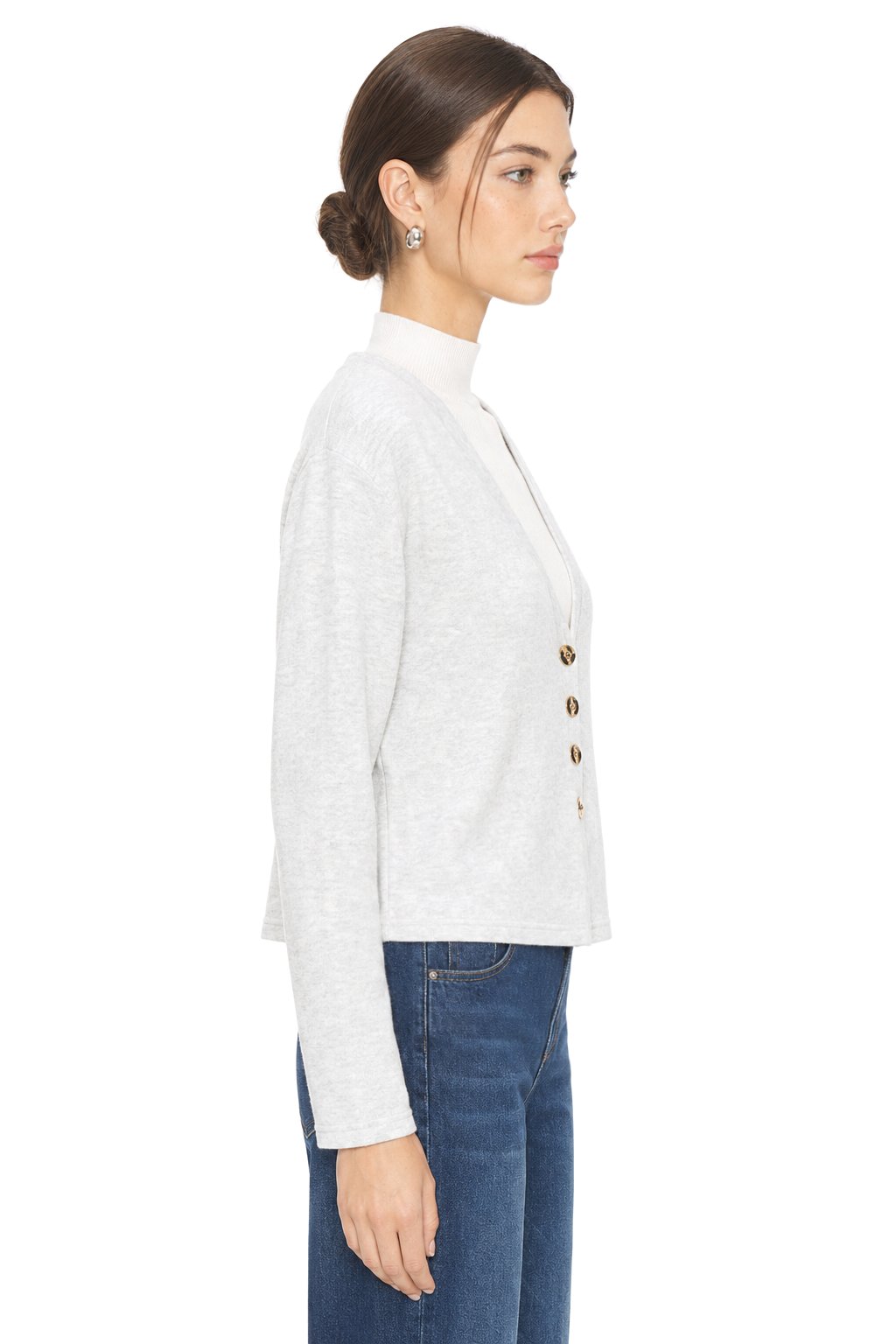 Sunzel Womens Sweater Coat V Neck Button Down Short Cardigan Long Sleeve Smoothing Fall Winter Casual Layering Top