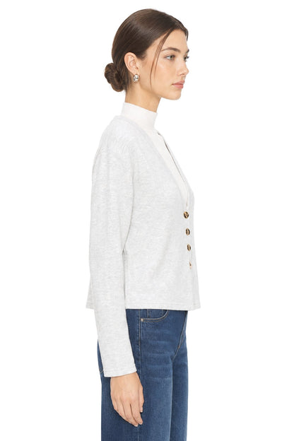 Sunzel Womens Sweater Coat V Neck Button Down Short Cardigan Long Sleeve Smoothing Fall Winter Casual Layering Top