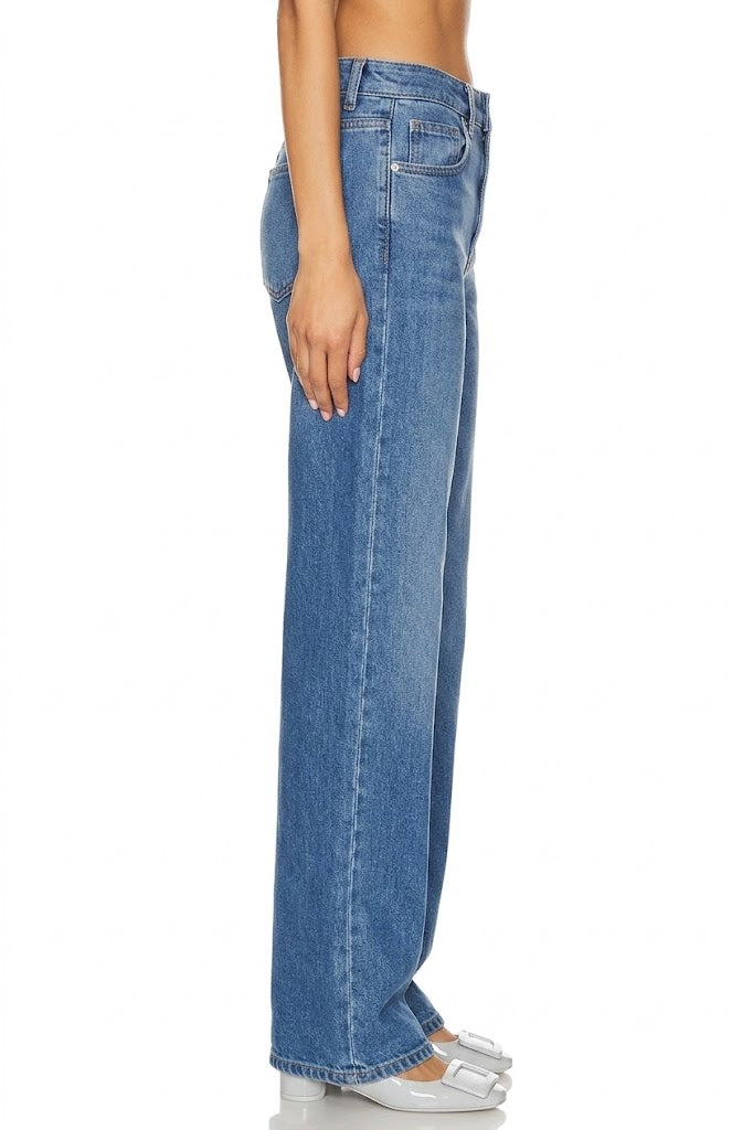 Sunzel Womens Wide Leg Jeans High Waisted Denim Pants, Seam Front Loose Vintage Jeans with Pockets Casual Streetwear