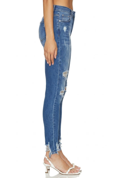 Sunzel Womens Ripped Skinny Jeans High Waisted Stretch Denim Pants, Distressed Ankle Jeans Slim Fit Casual Going Out Denim