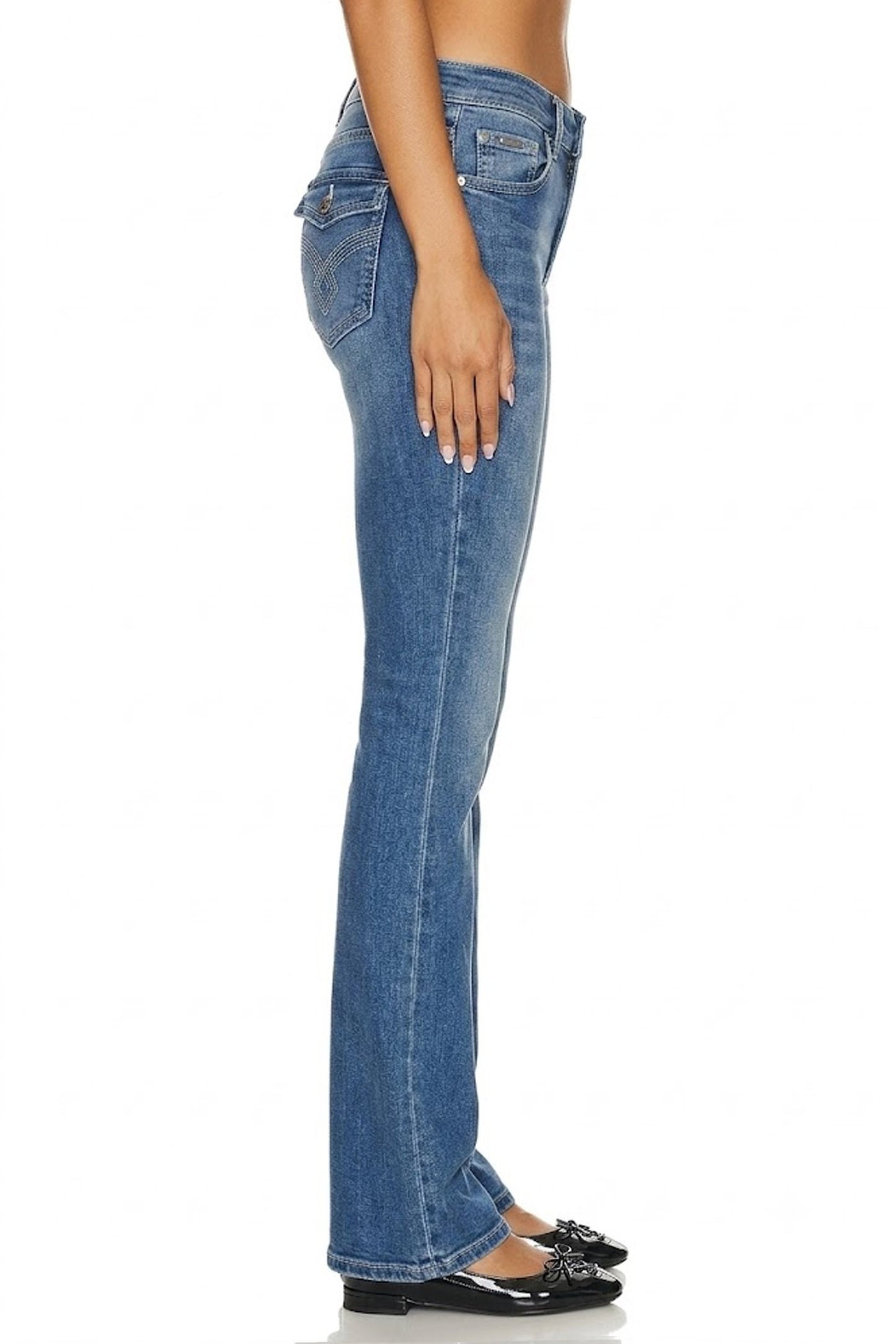 Sunzel Womens Embroidered Bootcut Jeans High Waisted Flare Denim Pants Pocket Smoothing Slim Retro Casual Jeans