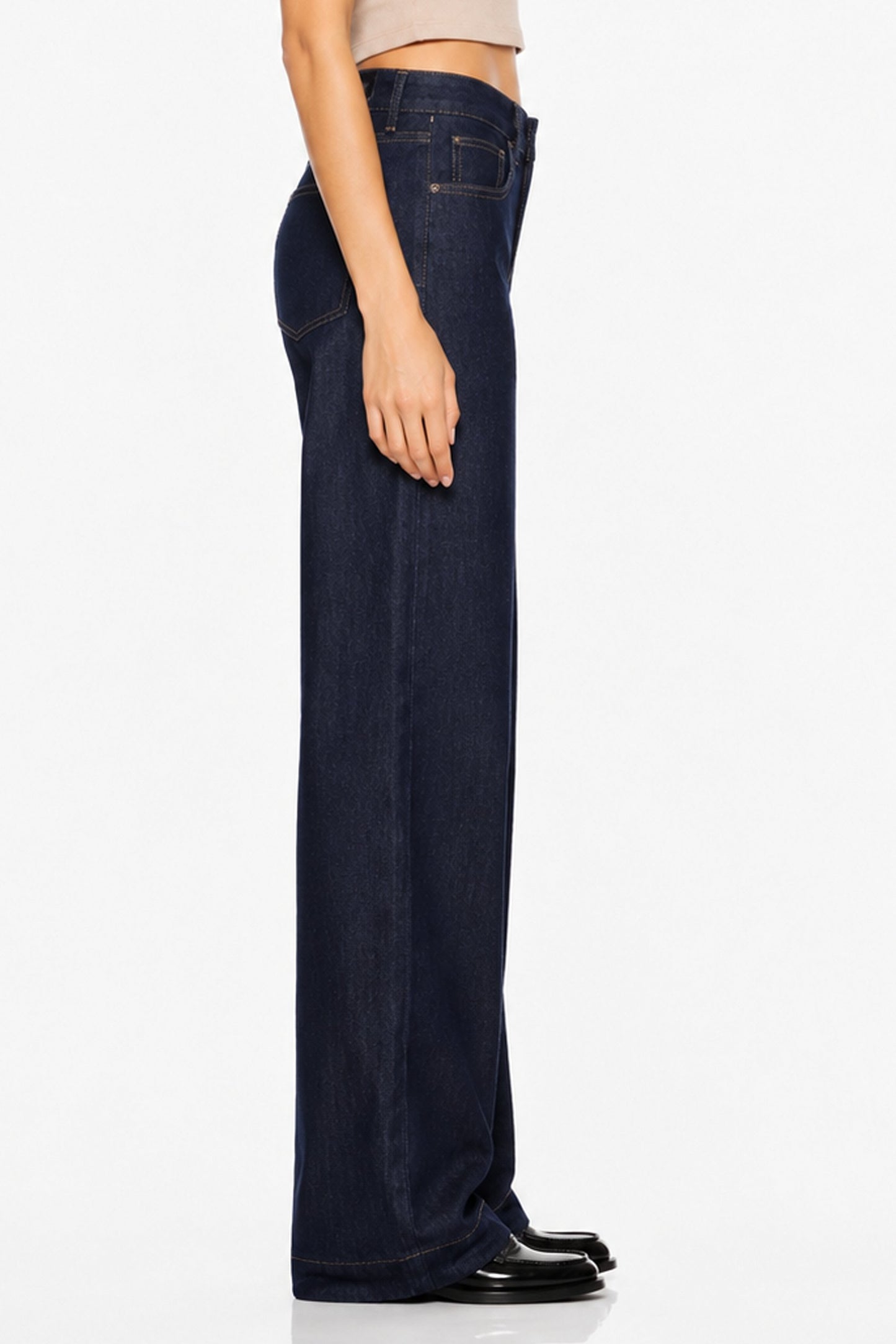 Sunzel Womens Trouser Wide Leg Jeans High Waisted Denim Pants, Dark Wash Loose Long Street Jeans with Pockets