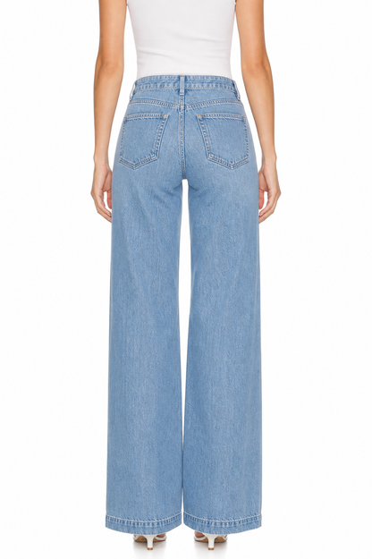 Sunzel Womens Wide Leg Jeans High Waisted Denim Pants Loose Fit Pocket Smoothing Casual Vintage Fall Winter Travel Jeans