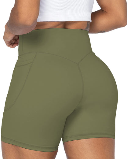 5" Biker Shorts for Women with Pockets