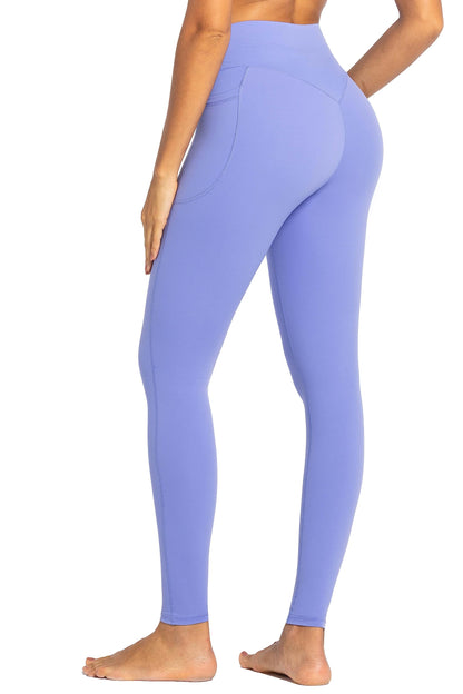 No Front Seam Workout Leggings for Women with Pockets