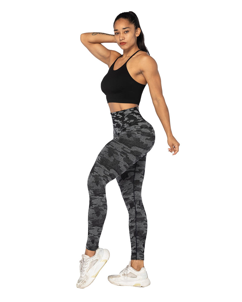 High waisted camo workout leggings hotsell