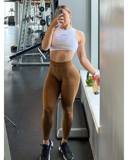 High-waisted Seamless Workout Leggings