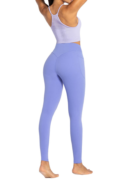 No Front Seam Workout Leggings for Women with Pockets