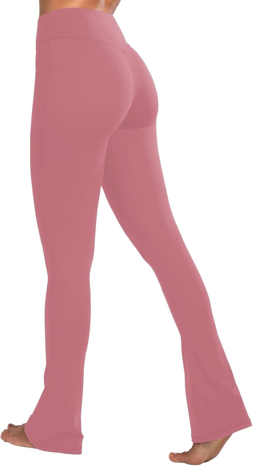 Sunzel High Waist Mini Flared Leggings for Women, Tummy Control Casual Flare Yoga Pants for Yoga Workout Gym