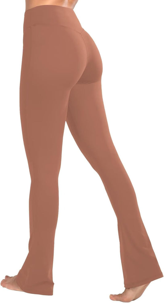 Sunzel High Waist Mini Flared Leggings for Women, Tummy Control Casual Flare Yoga Pants for Yoga Workout Gym
